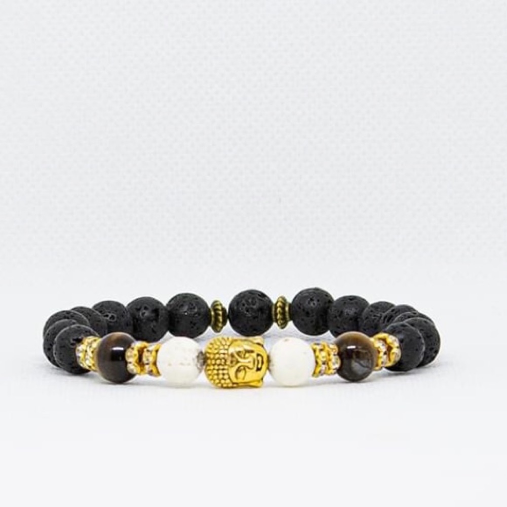 ✴️SALE- 
Tigers eye Handmade Buddha Bracelet Lava